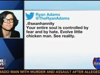 Sean Hannity Calls Ryan Adams Out as a gutless little coward