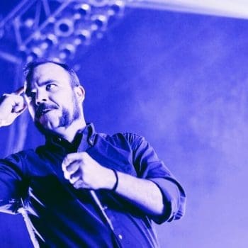 Future Islands at the Greek Theatre shot by Danielle Gornbein