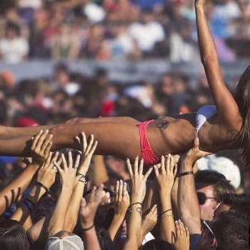concert crowd crowd surfing