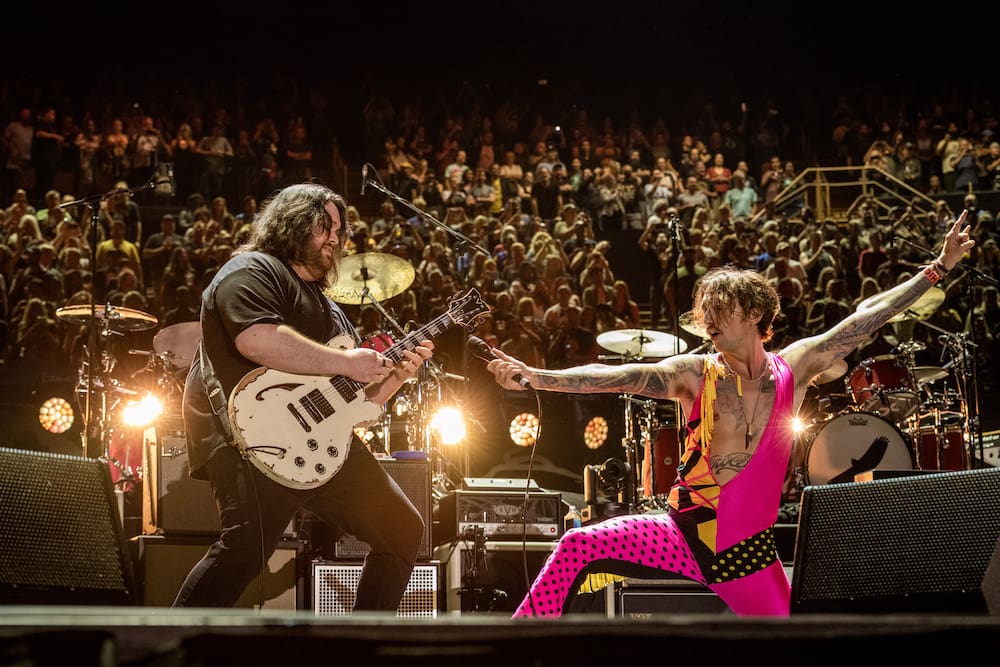 The Darkness Justin Hawkins at Taylor Hawkins Tribute Concert Kia Forum