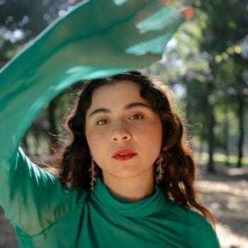 Musician Silvana Estrada poses for a portrait in Bosque Chapultepec, Mexico City, in advance of the release of her album "Marchita."