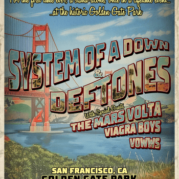 SYSTEM OF A DOWN DEFTONES GOLDEN GATE PARK