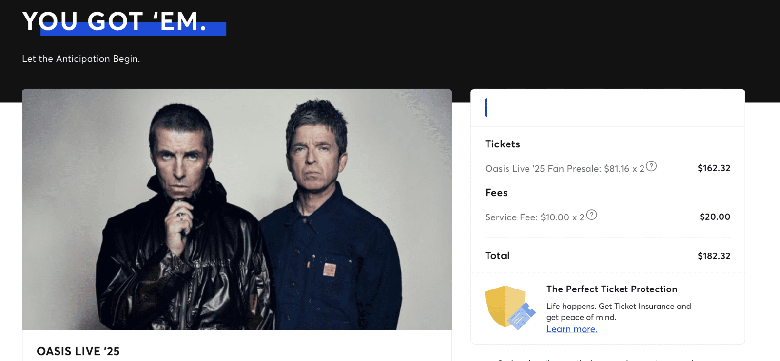 Oasis Ticket prices in Los Angeles Rose Bowl Pasadena