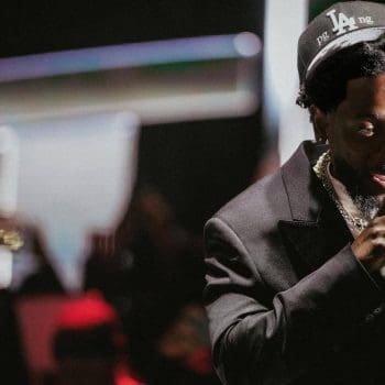 Kendrick Lamar at TDE Christmas Concert and Toy Drive at Nickerson Gardens by Asha Moné