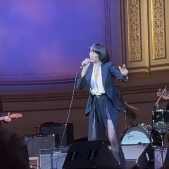 Karen O at the Patti Smith tribute concert at Carnegie Hall