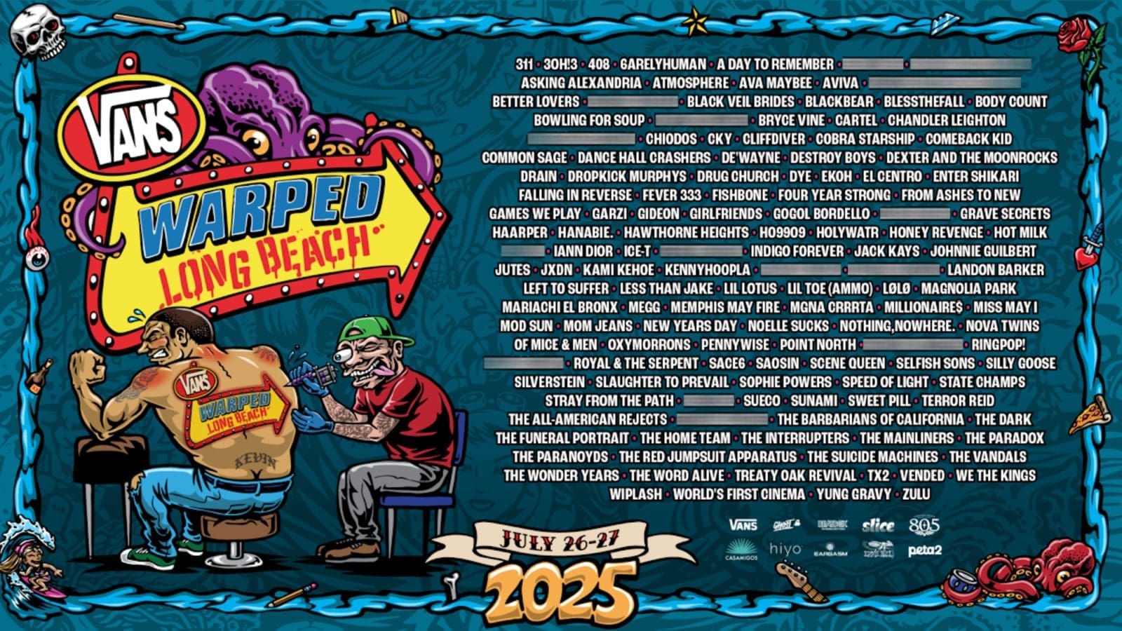 Warped Tour 2025 festival lineup