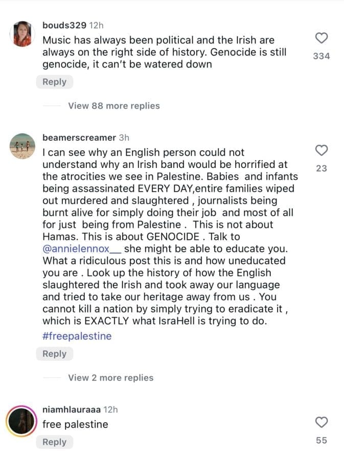 Sharon Osbourne pro israel instagram post and comment backlash