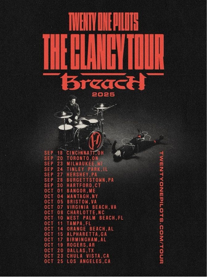 Twenty One Pilots 2025 BREACH tour