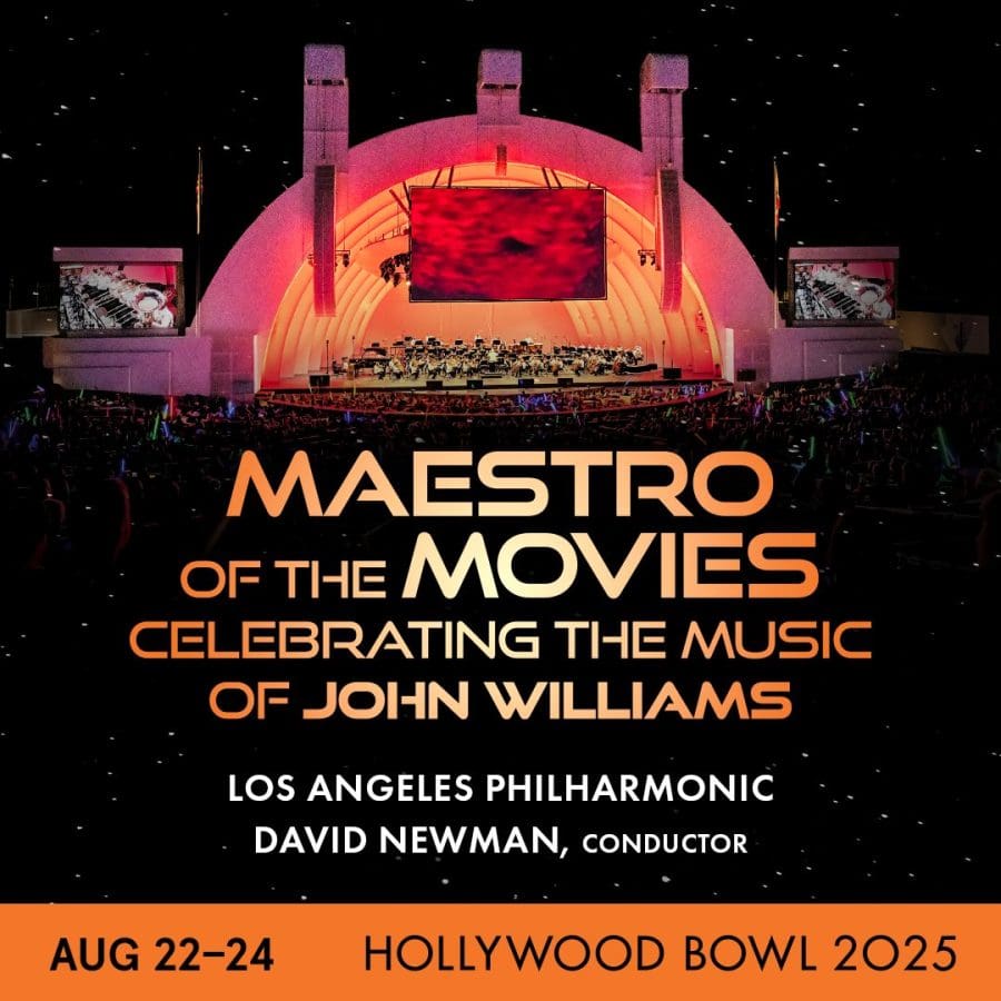 Maestro of the Movies: Celebrando la música de John Williams viernes / 22 de agosto de 2025 - 8:00 PM Tres noches de películas de puntaje Favoritos de John Williams en Hollywood Bowl