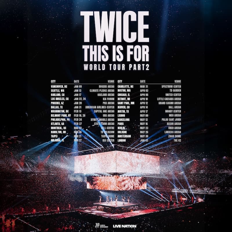TWICE 2026 tour poster
