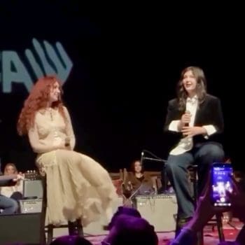 Chappell Roan and Lucy Dacus at Artists For Aid Shrine Auditorium